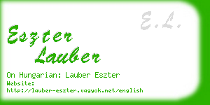 eszter lauber business card